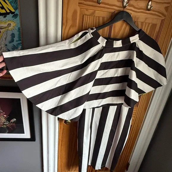NWOT BEETLEJUICE™ GHOST W/ THE MOST PEPLUM DRESS by Vixen by Micheline Pitt Sz L - Picture 15 of 16